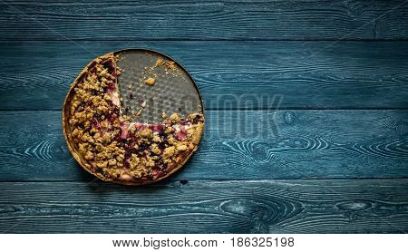 Top View Of Sliced Cake On The Plate