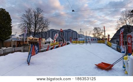 Small Artificial Ski Slope