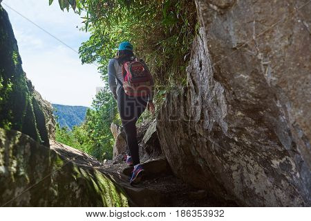 Woman Walk Hiking Trail Path