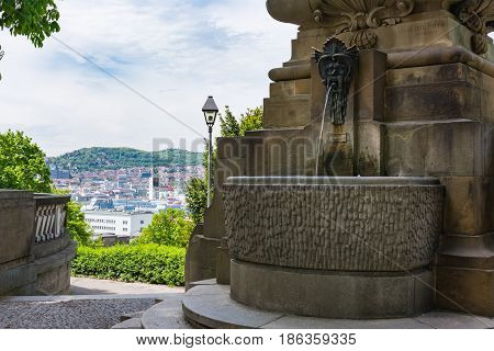 Stuttgart Kessel View Eugensplatz Destination Location Visit Tourism Green Summer Beautiful Day