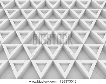 Equilateral Triangles - White Abstract Background