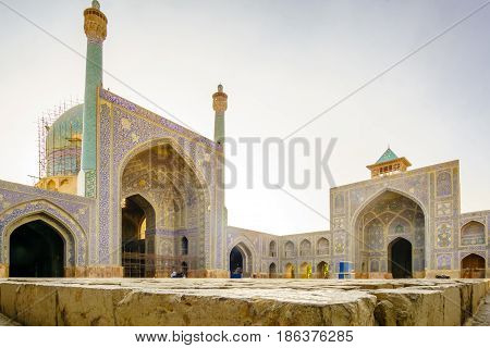 View on Shah Mosque in Isfahan, Iran