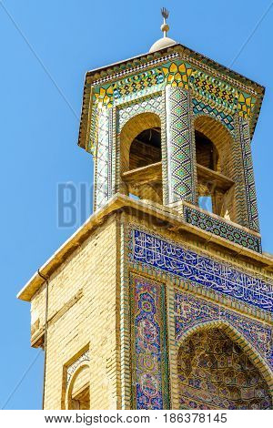 Tower of Vakil Mosque in Shiraz Iran