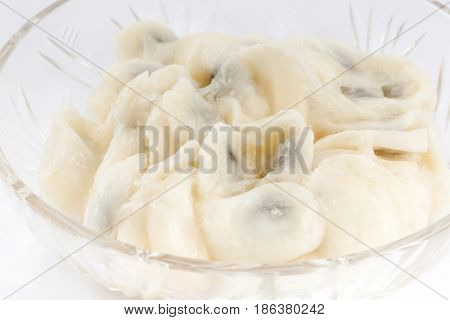 Soursop (Annona muricata) pulp isolated on white background
