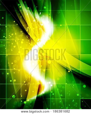 Shiny wave, magic light efffect abstract background