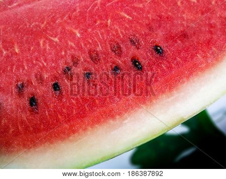 Fresh Slice of a Juicy Red Summer Watermelon