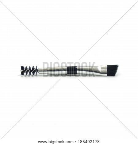 Cosmetic Set : Spoolie Brush, Angled Brush Isolate On White Background