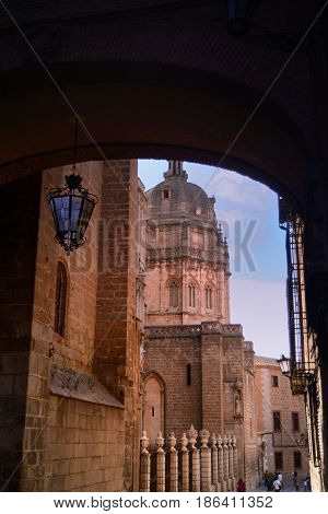 Medieval Toledo in Spain being visited through its streets and Cathedral neighborhood