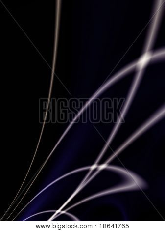 Imagen fractal de luz dispersada en un show de luces láser abstracta.
