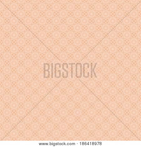 Small seamless pattern. Repeating vector background in light orange color. Abstract lace-like pattern
