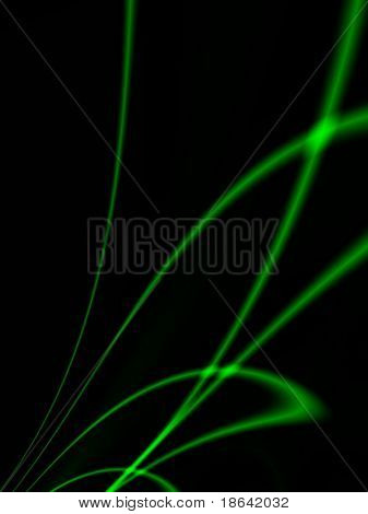 Imagen fractal de luz dispersada en un show de luces láser abstracta.