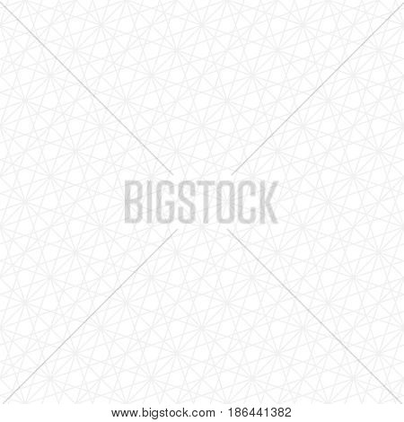 Vector seamless pattern. Infinitely repeating modern geometrical texture consisting of intersecting thin lines which form irregular hexagonal linear shapes: hexagons; rhombus; triangle.