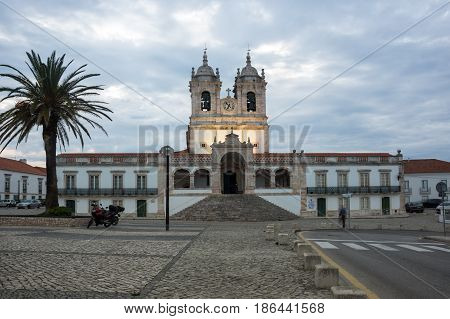 The Church of Nossa Senhora da Nazare (Church of Our Lady of Nazare) is an imposing church located on the hilltop O Sitio overlooking Nazare Portugal