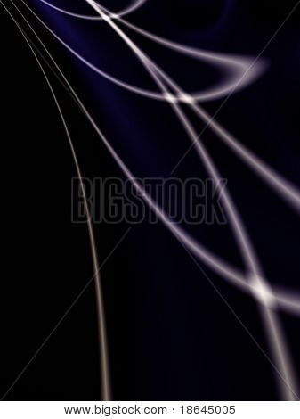 Imagen fractal de luz dispersada en un show de luces láser abstracta.
