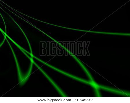 Imagen fractal de luz dispersada en un show de luces láser abstracta.