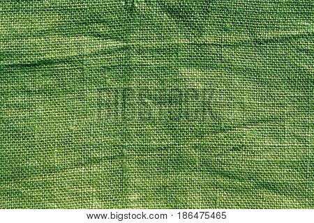 Green Hessian Sack Cloth Texture.