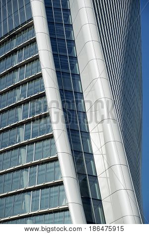 MILAN ITALY - JANUARY 3 2017: Milan (Lombardy Italy): modern skyscraper known as Generali tower in the Citylife area (Tre Torri)