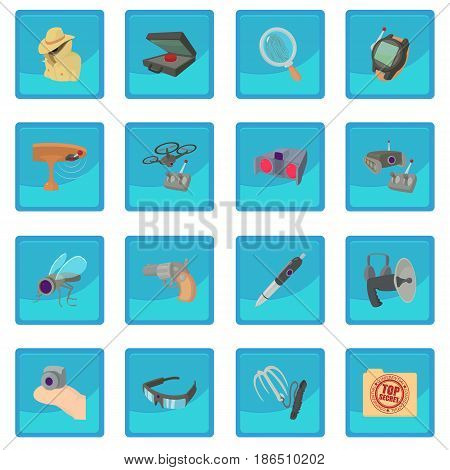 Spy and security icon blue app for any design vector illustration
