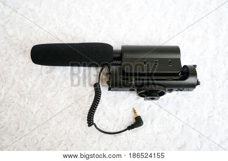 Professional microphone shotgun used in TV and film production for audio recording