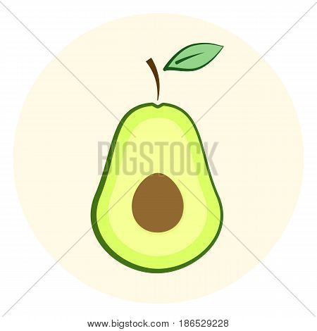 Half Avocado Icon, Avocado Split In A Half