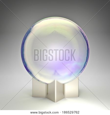 crystal ball fantasy style 3d rendering image