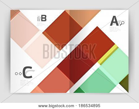Colorful modern stripes business flyer. design for print workflow layout, diagram, number options or web design