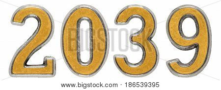 2039 Inscription, Isolated On White Background, 3D Render