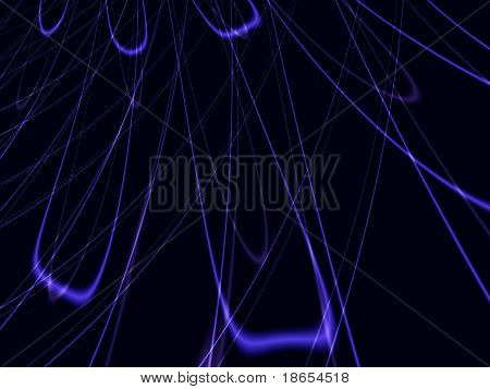 Imagen fractal de luz dispersada en un show de luces láser abstracta.