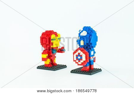 Ironman And Captain America Micro Blocks