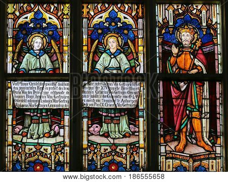 Stained Glass - Angels And Saint Alphons