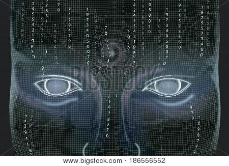 Artificial Intelligence Wallpaper. Technology Concept Illustration Vector