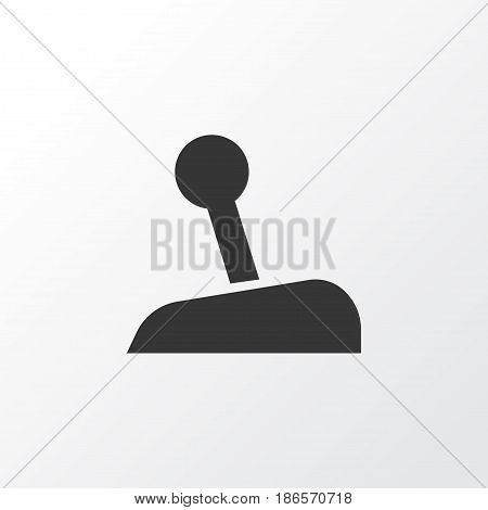 Gear Lever Icon Symbol. Premium Quality Isolated Stick Element In Trendy Style.