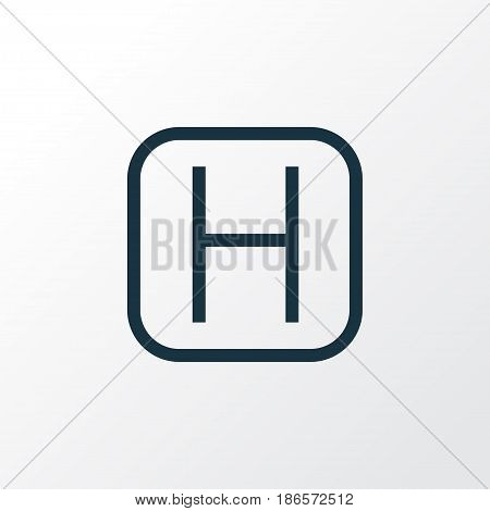 Polyclinic Outline Symbol. Premium Quality Isolated Hospital  Element In Trendy Style.