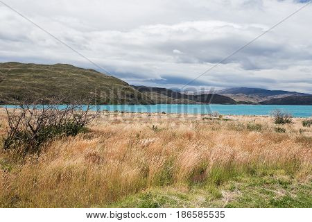 On the hiking trail:  Torres del Paine national park in Chile