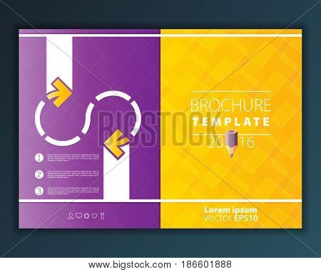 Vector Illustration. Business Template for Flyer Banner Placard Poster Brochure Design.