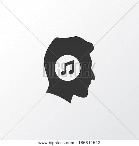 Music Lover Icon Symbol. Premium Quality Isolated Meloman Element In Trendy Style.