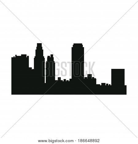 silhouette urban building skyscraper architecture vector illustration
