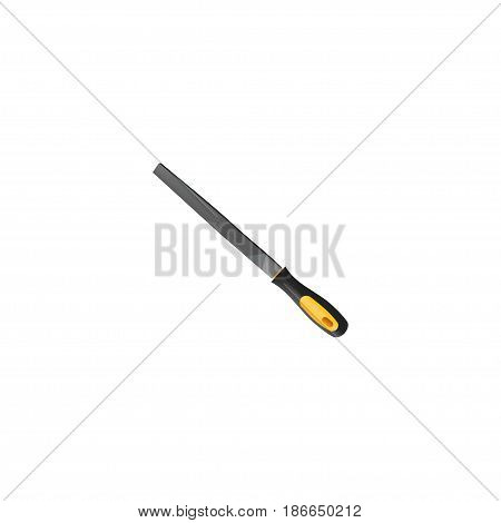 Realistic Rasp File Element. Vector Illustration Of Realistic Sharpener Isolated On Clean Background. Can Be Used As Appliance, Emery And Tool Symbols.
