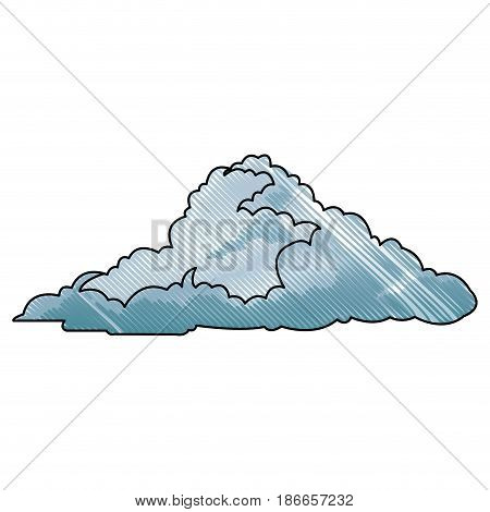 drawing cloud climate weather cold vector illustration