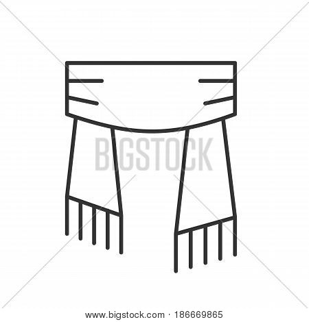 Scarf linear icon. Thin line illustration. Contour symbol. Vector isolated outline drawing