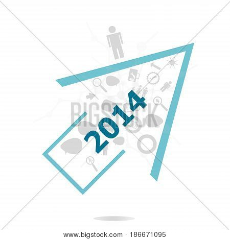 Text 2014. Time Concept . Data Protection And Secure Elements Inforgaphic Set