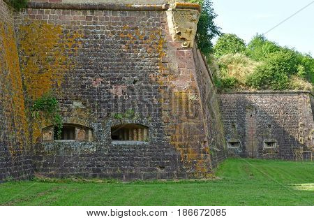 Neuf Brisach France - july 23 2016 : the fortification in summer