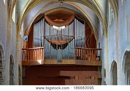 Metz France - july 25 2016 : the picturesque Saint Maximin church