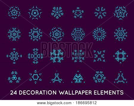 Set of minimal decoration background vintage shapes collection