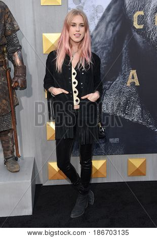 LOS ANGELES - MAY 08:  Mary Charteris arrives for the 'King Arthur: Legend Of The Sword