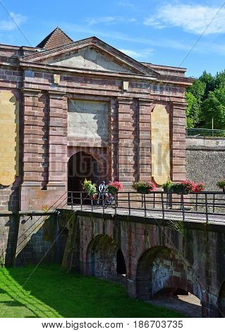 Neuf Brisach France - july 23 2016 : the fortification in summer
