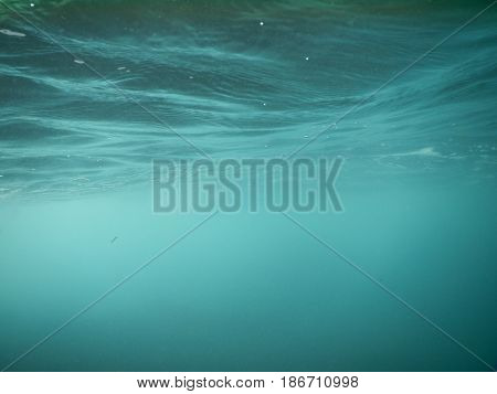 Underwater texture and blue colours with waves