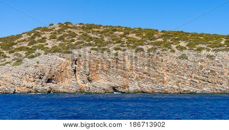 Mediterranean Sea. Crete. Greece. The cliffs of the peninsula of Kalydon.
