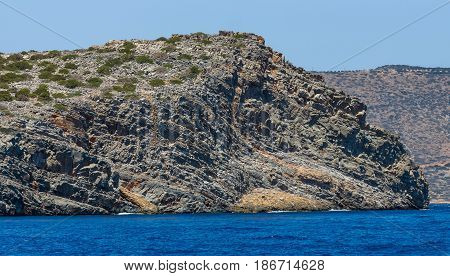 Mediterranean Sea. Crete. Greece. The cliffs of the peninsula of Kalydon.