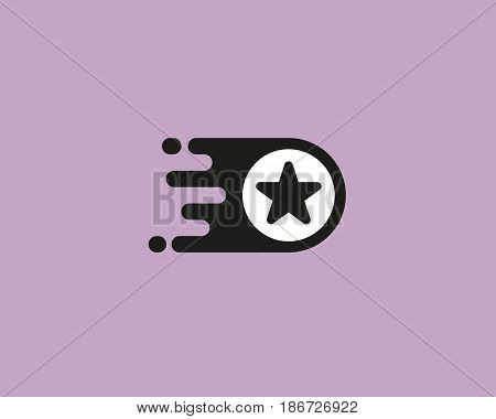 Star logotype. Leader fast vector logo design